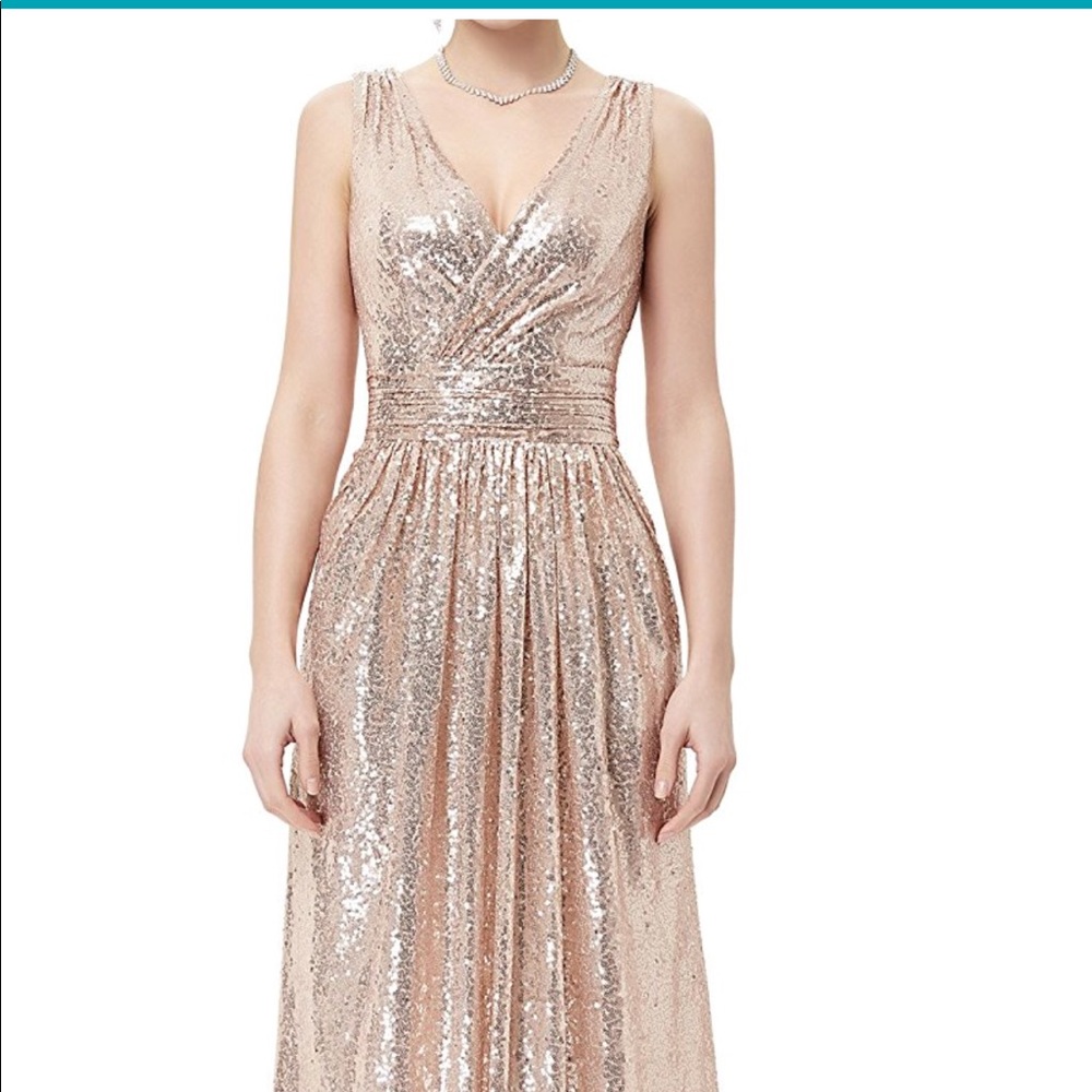 Gold sequin gown